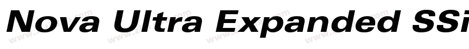 Nova Ultra Expanded SSi Extra Black Expanded字体转换